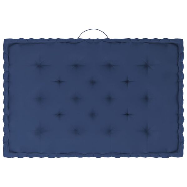 vidaXL Palettenkissen 7-tlg. Hellmarineblau Baumwolle