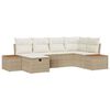 vidaXL Gartensofa-set Beige Poly-Rattan