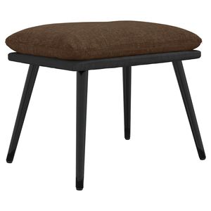 vidaXL Fu&szlig;hocker Braun 45x29,5x35 cm Stoff und Kunstleder