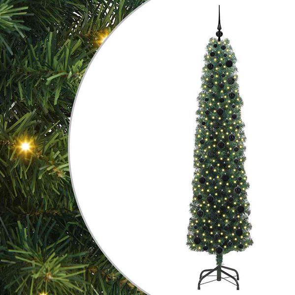 vidaXL K&uuml;nstlicher Weihnachtsbaum mit 300 LEDs mit St&auml;nder Gr&uuml;n 210 cm