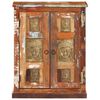 vidaXL Sideboard mit Buddha-Verkleidung 60x35x75cm Altholz Massivholz