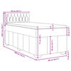 vidaXL Boxspringbett mit Matratze Schwarz 90x190 cm Stoff