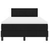 vidaXL Boxspringbett mit Matratze mit LED Schwarz 120 x 190 cm Stoff