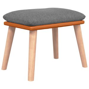 vidaXL Fu&szlig;hocker Hellgrau 45x29,5x35 cm Stoff und Kunstleder