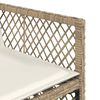 vidaXL 11-tlg. Garten-Essgruppe mit Kissen Beige Poly Rattan