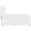 vidaXL Boxspringbett mit Matratze Wei&szlig; 180x200 cm Kunstleder