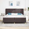 vidaXL Boxspringbett mit Matratze Dunkelbraun 200 x 200 cm Stoff