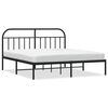 vidaXL Bettgestell mit Kopfteil Metall Schwarz 183x213 cm