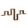 vidaXL Wandregal Wandmontiert mit Speicher Altholz 104,5 x 43 x 10 cm
