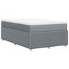 vidaXL Boxspringbett mit Matratze Hellgrau 120x200 cm Stoff