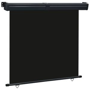 vidaXL Balkon-Seitenmarkise 165x250 cm Schwarz