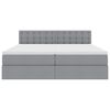 vidaXL Aufbewahrungsbett mit Matratze Hellgrau 200 x 200 cm Kunstleder