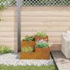 vidaXL Gartenblumentopf Rostig 100 x 100 x 60 cm Wetterfeststahl