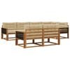 vidaXL Outdoor-Sofagarnitur 8 stk. Natur und Beige
