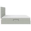 vidaXL Aufbewahrungsbett mit Matratze Hellgrau 200 x 200 cm Samt