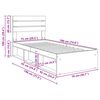 vidaXL Bettrahmen Altholz 75 x 190 cm Massives Kiefernholz