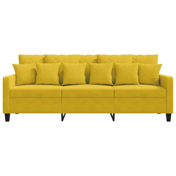 vidaXL 3-Sitzer-Sofa Gelb 180 cm Samt