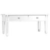 vidaXL Spiegel-Couchtisch 106x45x45 cm Holzwerkstoff und Glas