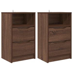 vidaXL Nachttische 2 pcs Braun Eichen-Optik 40 x 30 x 467 cm