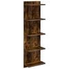 vidaXL Wandregal Raucheiche 30 x 15 x 100 cm Holzwerkstoff