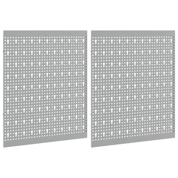 vidaXL Werkzeugwandpaneel 2 pcs Grau 100 x 1 x 60 cm