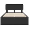 vidaXL Bettrahmen mit Schubladen Schwarz 120 x 200 cm Holzwerkstoff