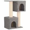 vidaXL Katzennbaum mit Sisal-Kratzs&auml;ulen Hellgrau 114 cm
