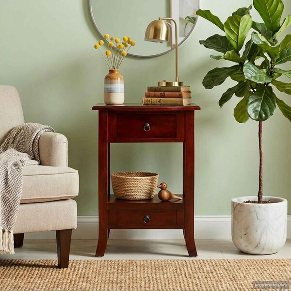 vidaXL Konsolentisch Braun 50 x 29,5 x 76 cm Massives Mahagoni Holz