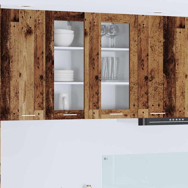 vidaXL H&auml;ngeschrank mit Speicher Altholz 40 x 31 x 80 cm Holzwerkstoff