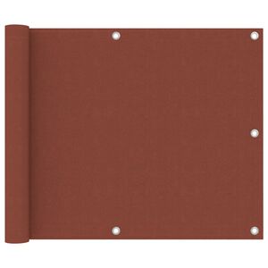 vidaXL Balkon-Sichtschutz Terrakotta-Rot 75x300 cm Oxford-Gewebe