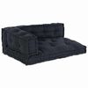 vidaXL Pallet Sofa Kissen 3 pcs Anthrazit 120 x 80 x 38 cm Stoff