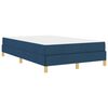 vidaXL Boxspringbett mit Matratze Blau 120 x 190 cm Stoff