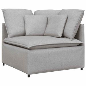 vidaXL Modulares Sofa Eckmodul mit Kissen Wolkengrau 100 cm