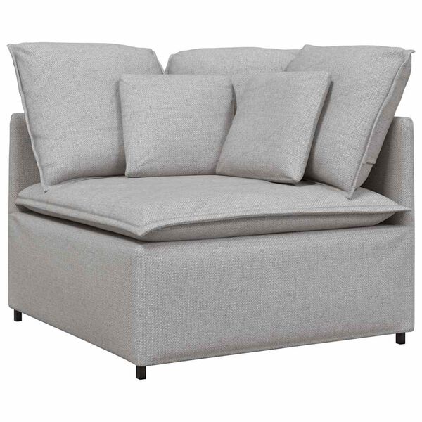 vidaXL Modulares Sofa Eckmodul mit Kissen Wolkengrau 100 cm