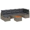 vidaXL Gartensofa-set 8 stk. Grau Poly-Rattan