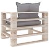 vidaXL 7-tlg. Garten-Lounge-Set aus Paletten mit Kissen Kiefernholz