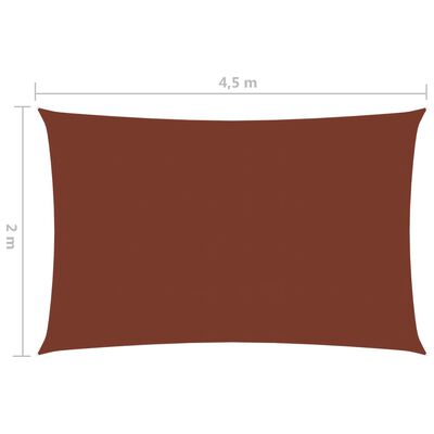 vidaXL Sonnensegel Oxford-Gewebe Rechteckig 2x4,5 m Terrakotta-Rot