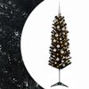 vidaXL K&uuml;nstlicher schmaler Weihnachtsbaum mit Weihnachtskugel 150 cm