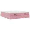vidaXL Ottoman-Bett mit Matratzen Rosa 160x200 cm Samt