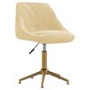 vidaXL Esszimmerst&uuml;hle 2 Stk. Drehbar Creme Samt
