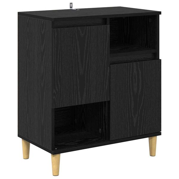 vidaXL Sideboard Schwarz Eichen-Optik 35 x 60 x 70 cm Holzwerkstoff
