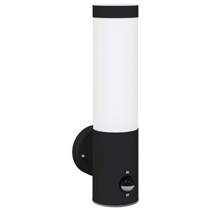 vidaXL Au&szlig;enwandleuchte Schwarz 12 x 8,5 x 29 cm Edelstahl und Plastik