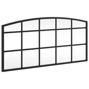 vidaXL Wandspiegel Schwarz 60x30 cm Gew&ouml;lbt Eisen
