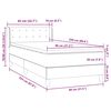 vidaXL Boxspringbett mit Matratze Hellgrau 80x220 cm Samt