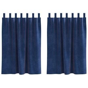 vidaXL Verdunkelungsvorh&auml;nge 2 pcs Dunkelblau 140 x 140 cm Samt