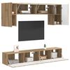 vidaXL TV-Schrankset Wandmontiert 4 pcs Altholz Holzwerkstoff