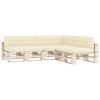 vidaXL Palettensofa-Auflagen 7 Stk. Creme
