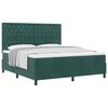 vidaXL Boxspringbett mit Matratze Dunkelgr&uuml;n 180 x 200 cm Samt