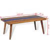 vidaXL Couchtisch Teak Harz 100x50x40 cm