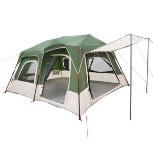 vidaXL Sofort Zelt 8 Personen Gr&uuml;n 185T Polyester mit PU-Beschichtung